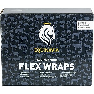 Equinavia All Purpose Flex Wraps, 20-ft x 5-yd, 20 count, Black