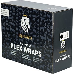 Equinavia All Purpose Flex Wraps, 20-ft x 5-yd, 20 count, Black
