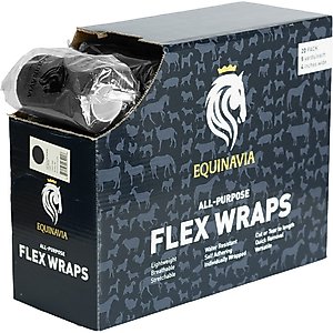 Equinavia All Purpose Flex Wraps, 20-ft x 5-yd, 20 count, Black