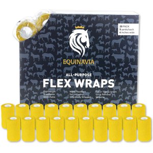 Equinavia All Purpose Flex Wraps, 20-ft x 5-yd, 20 count, Yellow