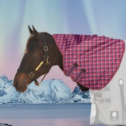 Equinavia Arktis 200-g Horse Turnout Neck Cover, Cranberry Red, Medium