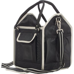Equinavia Darby Small Collapsible Grooming Tote, Black/Silver