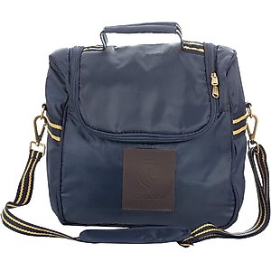 Equinavia Darby Zip Top Grooming Bag, Navy/Gold