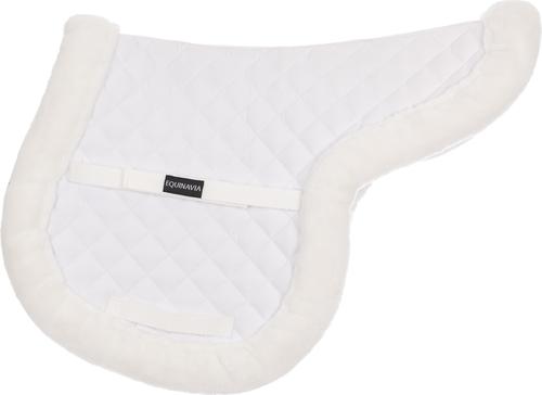 Show full view: Equinavia Eidsvoll Ultra Fleece Forward Cut Shaped Saddle Pad, White, Medium slide 2 of 3