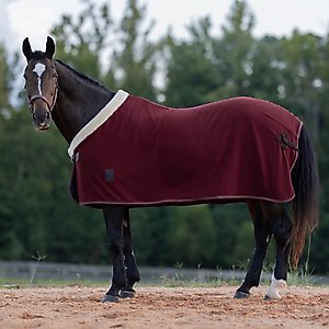 Equinavia Koselig Fleece Horse Cooler, Cranberry Red, 76-in
