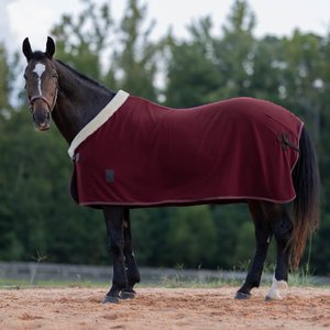 Equinavia Koselig Fleece Horse Cooler, Cranberry Red, 80-in