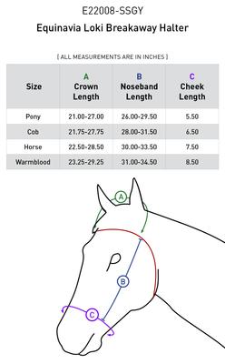 Show full view: Equinavia Loki Horse Breakaway Halter, Silver Sconce Gray, Horse slide 5 of 5