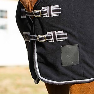 Equinavia Norse Fleece Horse Cooler, Black/Grape Purple, 84-in
