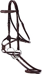 Equinavia Saga Fancy Stitched Figure 8 Horse Bridle & Reins, Chocolate Brown, Cob