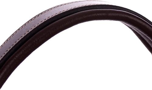 Show full view: Equinavia Saga Fancy Stitched Hunter Horse Bridle & Reins, Chocolate Brown, Pony slide 9 of 9