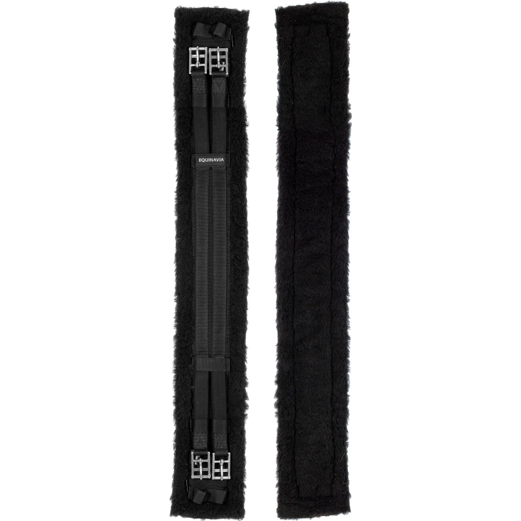 Equinavia Saga Fleece Dressage Girth, Black, 28-in