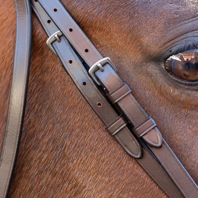 Show full view: Equinavia Saga Wide Noseband Hunter Horse Bridle with Reins, Chocolate Brown, Cob slide 8 of 8