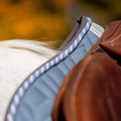 Show full view: Equinavia Stockholm Jump Saddle Pad, Mirage Blue, Horse slide 6 of 8