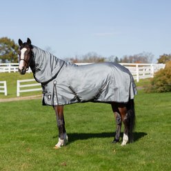 Equinavia Thunder 360 Detachable Neck Midweight 200-g Horse Turnout Blanket, Pewter Gray, 84-in