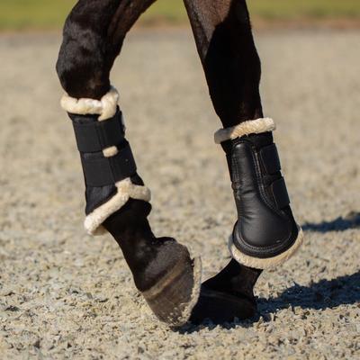 Show full view: Equinavia Ty NordicAir Brushing Horse Boots, Black/Natural, Medium slide 4 of 4