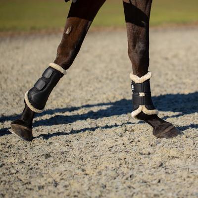 Show full view: Equinavia Ty NordicAir Brushing Horse Boots, Black/Natural, Medium slide 2 of 4