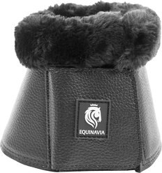 Equinavia Ty Ultra Fleece Overreach Horse Boots, Black/Black, X-Large