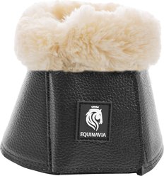 Equinavia Ty Ultra Fleece Overreach Horse Boots, Black/Natural, XX-Large