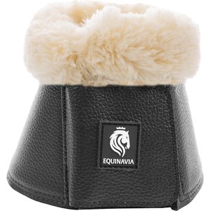 Equinavia Ty Ultra Fleece Overreach Horse Boots, Black/Natural, XX-Large