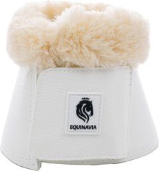Equinavia Ty Ultra Fleece Overreach Horse Boots, White/Natural, Large