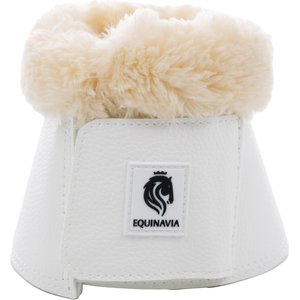 Equinavia Ty Ultra Fleece Overreach Horse Boots, White/Natural, Large