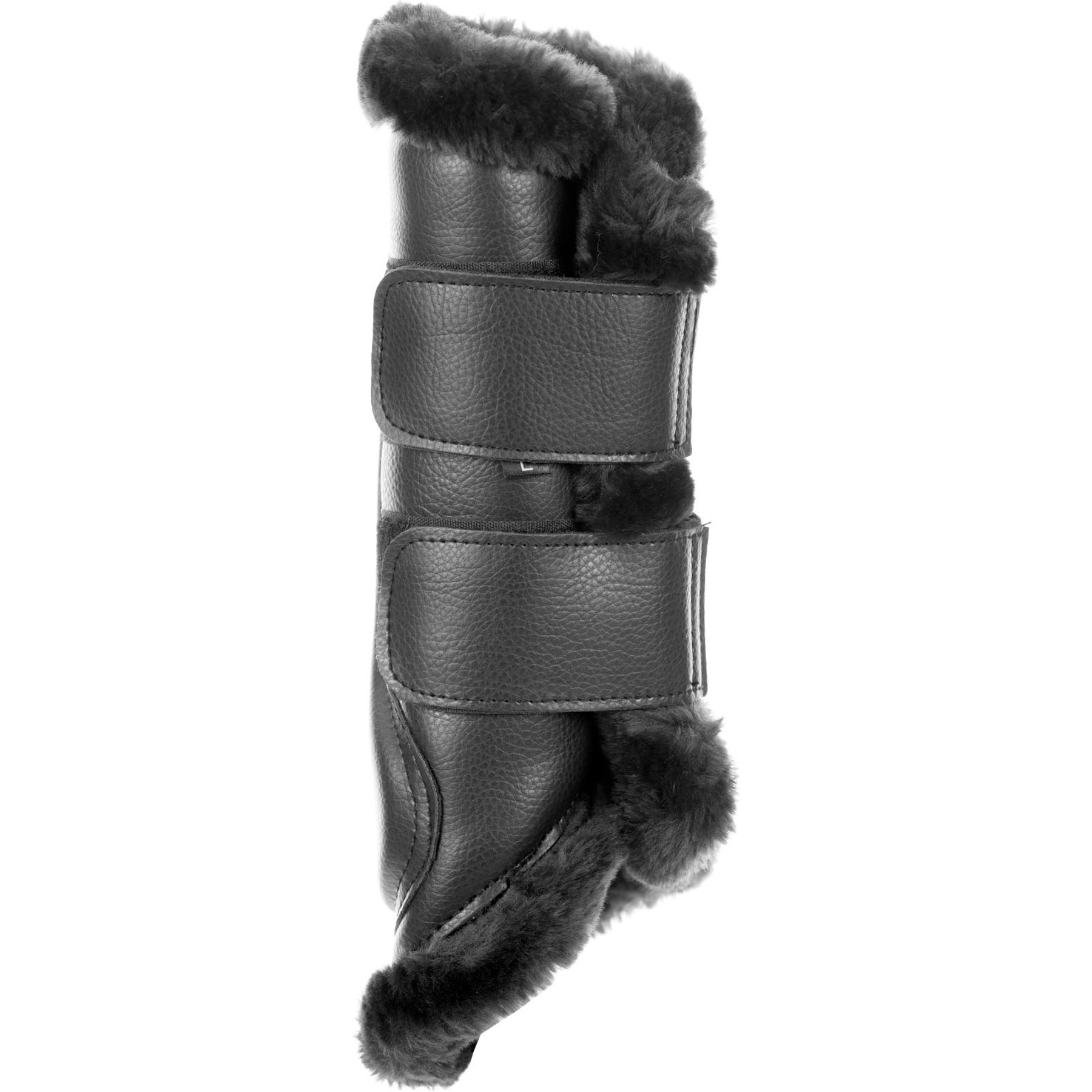 Equinavia Vali Ultra Fleece Brushing Horse Boots, 2 count, Black/Black, Medium