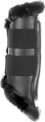 Show full view: Equinavia Vali Ultra Fleece Brushing Horse Boots, 2 count, Black/Black, X-Large slide 3 of 4