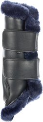 Equinavia Vali Ultra Fleece Brushing Horse Boots, 2 count, Navy/Navy, Large