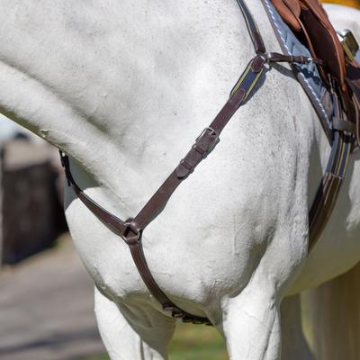 Show full view: Equinavia Valkyrie Elastic Horse Breastplate, Chocolate Brown, Horse slide 2 of 5