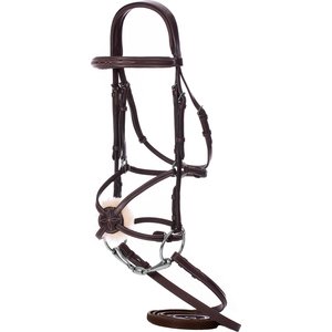 Equinavia Valkyrie Fancy Stitched Figure 8 Horse Bridle & Reins, Chocolate Brown, Cob