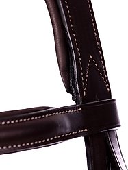 Equinavia Valkyrie Fancy Stitched Figure 8 Horse Bridle & Reins, Chocolate Brown, Cob slide 2 of 9