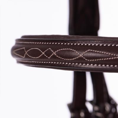 Show full view: Equinavia Valkyrie Fancy Stitched Figure 8 Horse Bridle & Reins, Chocolate Brown, Horse slide 8 of 9