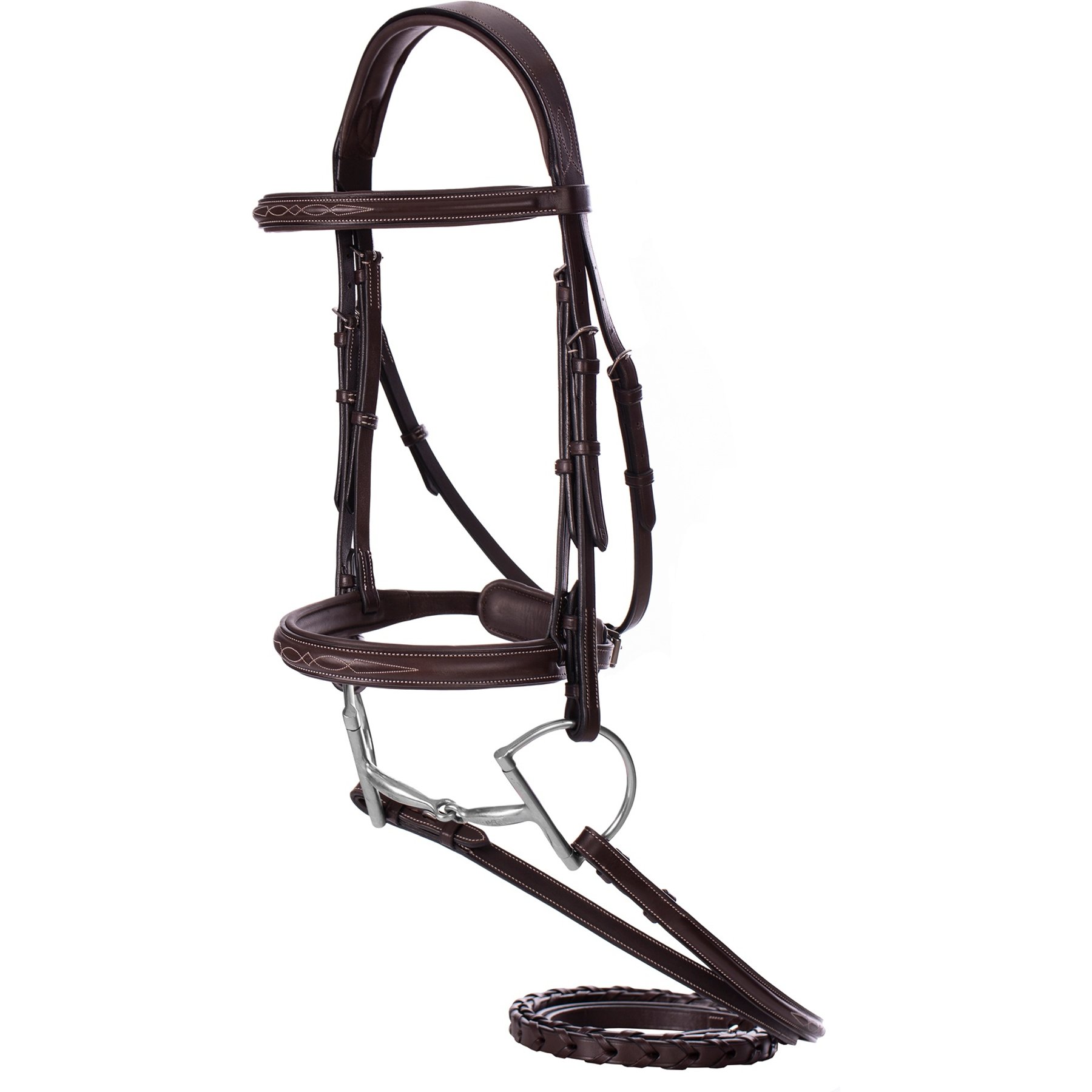 Equinavia Valkyrie Fancy Stitched Hunter Horse Bridle & Reins, Chocolate Brown, Cob