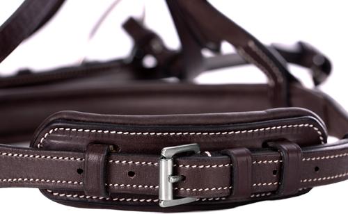 Show full view: Equinavia Valkyrie Fancy Stitched Hunter Horse Bridle & Reins, Chocolate Brown, Cob slide 8 of 9