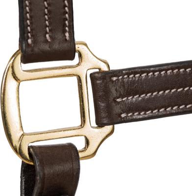 Show full view: Equinavia Valkyrie Triple Stitched Leather Horse Halter, Chocolate Brown, Cob slide 3 of 9