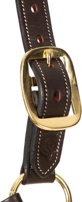 Show full view: Equinavia Valkyrie Triple Stitched Leather Horse Halter, Chocolate Brown, Warmblood slide 5 of 9