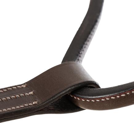 Show full view: Equinavia Valkyrie Triple Stitched Leather Horse Halter, Chocolate Brown, Warmblood slide 6 of 9