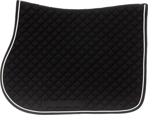 Show full view: Equinavia Voss All Purpose Saddle Pad & Bonnet Set, Black/White, Horse slide 6 of 6