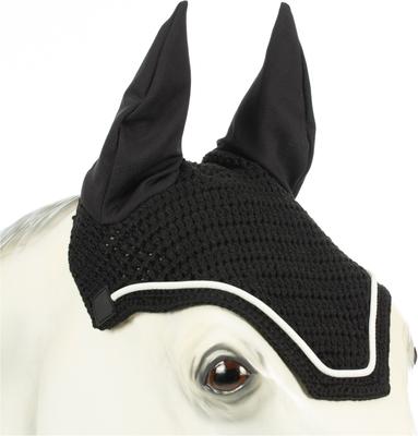 Show full view: Equinavia Voss All Purpose Saddle Pad & Bonnet Set, Black/White, Horse slide 2 of 6