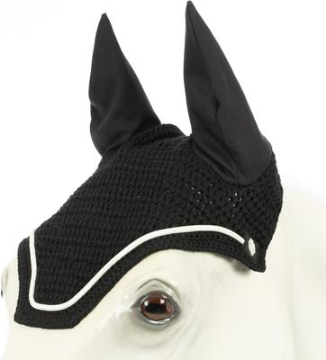 Show full view: Equinavia Voss All Purpose Saddle Pad & Bonnet Set, Black/White, Horse slide 4 of 6