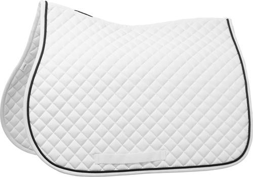 Show full view: Equinavia Voss All Purpose Saddle Pad & Bonnet Set, White/Black, Horse slide 3 of 6