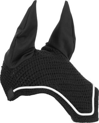 Show full view: Equinavia Voss Dressage Saddle Pad & Bonnet Set, Black/White, Horse slide 4 of 6