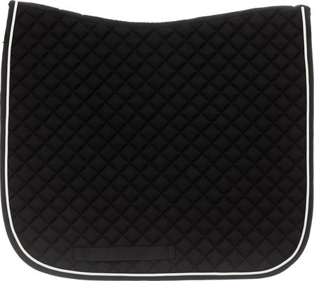 Show full view: Equinavia Voss Dressage Saddle Pad & Bonnet Set, Black/White, Horse slide 3 of 6