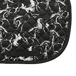 Equine Couture Black Linear Horse Saddle Pad, Black slide 2 of 4