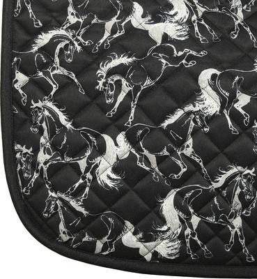 Show full view: Equine Couture Black Linear Horse Saddle Pad, Black slide 3 of 4