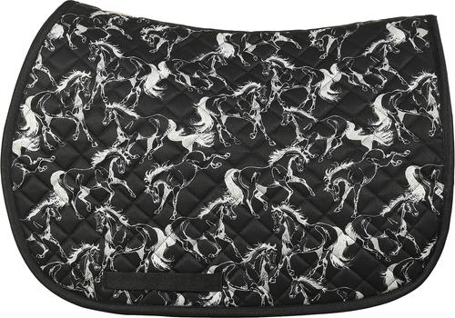 Show full view: Equine Couture Black Linear Horse Saddle Pad, Black slide 2 of 4