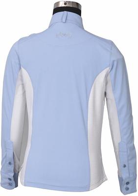 Show full view: Equine Couture Children's Cara Long Sleeve Show Shirt, KL Baby Blue, Small slide 3 of 3