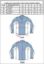 Equine Couture Children's Cara Long Sleeve Show Shirt, KL Baby Blue, X-Large slide 2 of 3
