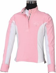 Equine Couture Children's Cara Long Sleeve Show Shirt, Pink, Medium