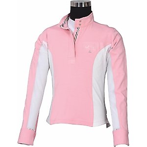 Equine Couture Children's Cara Long Sleeve Show Shirt, Pink, Medium